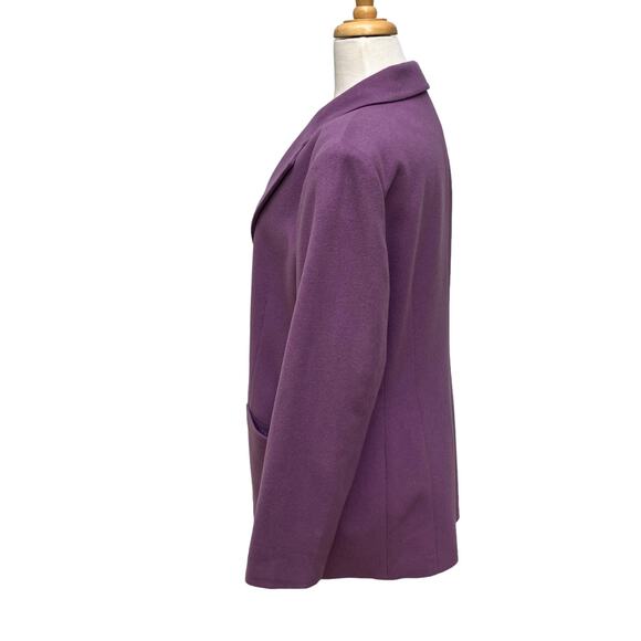 Kate Hill Blazer Jacket Sz 14 Wool Cashmere Purple Careerwear Academia Old Money - Picture 4 of 13